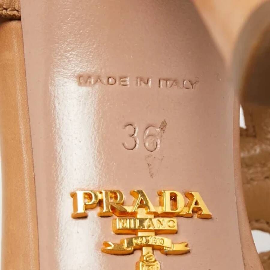 Prada Vintage Pre-owned Leather sandals Brown Dames