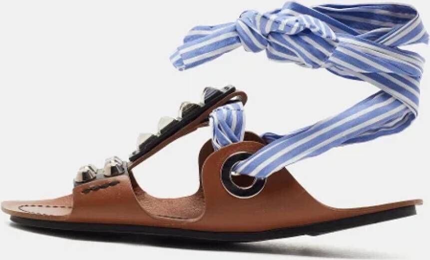 Prada Vintage Pre-owned Leather sandals Brown Dames