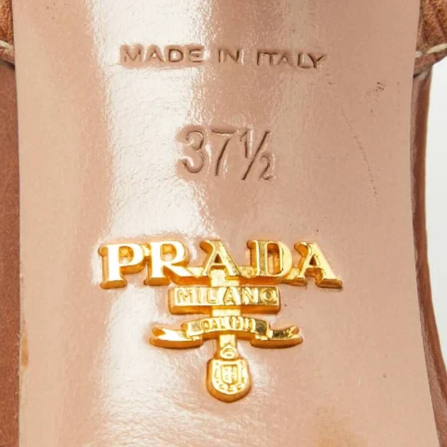 Prada Vintage Pre-owned Leather sandals Brown Dames