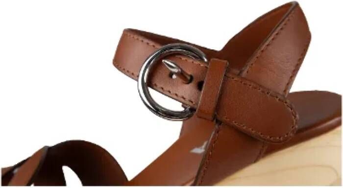 Prada Vintage Pre-owned Leather sandals Brown Dames