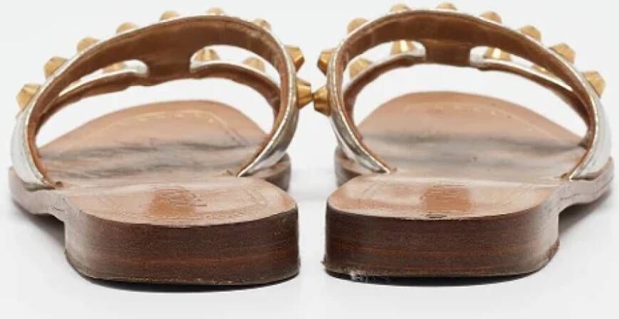 Prada Vintage Pre-owned Leather sandals Gray Dames