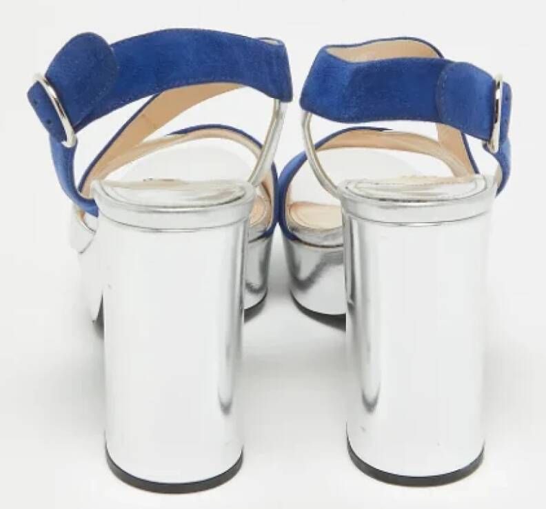 Prada Vintage Pre-owned Leather sandals Gray Dames