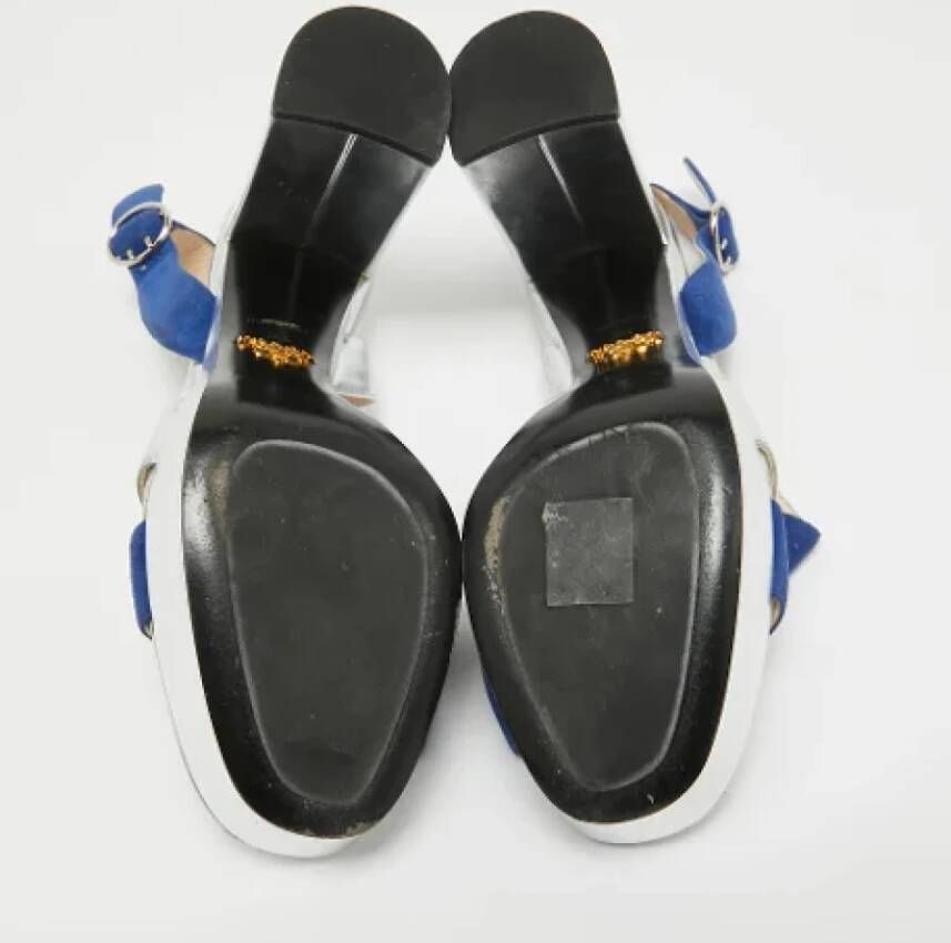 Prada Vintage Pre-owned Leather sandals Gray Dames