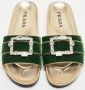 Prada Vintage Pre-owned Leather sandals Green Dames - Thumbnail 3