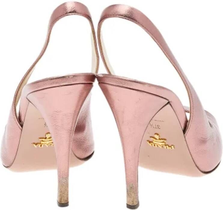 Prada Vintage Pre-owned Leather sandals Pink Dames