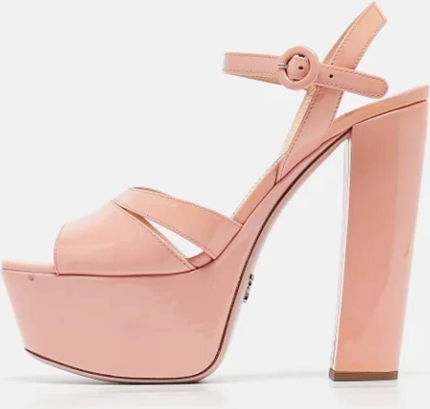 Prada Vintage Pre-owned Leather sandals Pink Dames