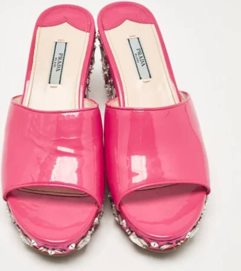 Prada Vintage Pre-owned Leather sandals Pink Dames