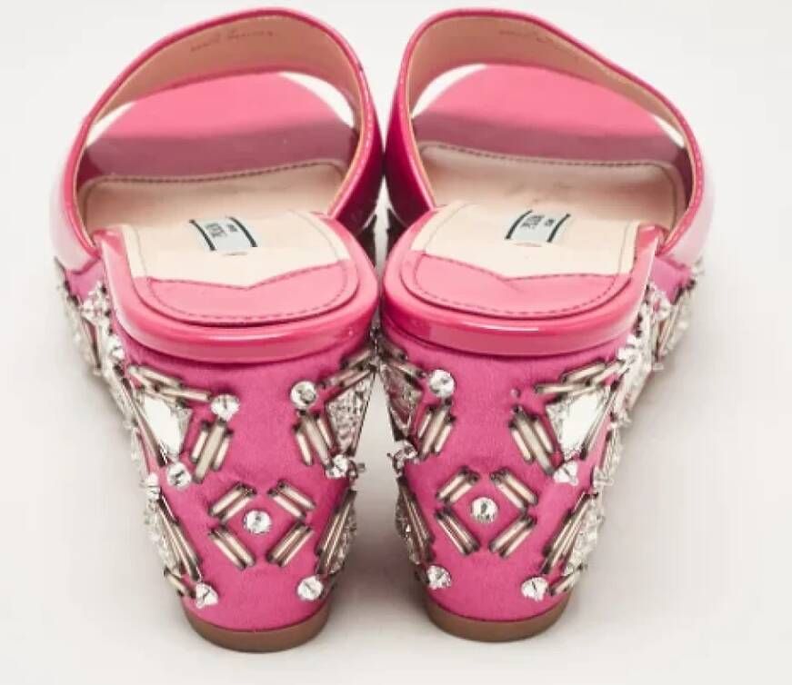 Prada Vintage Pre-owned Leather sandals Pink Dames