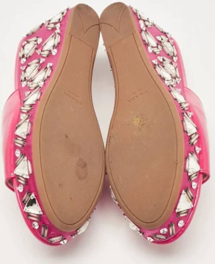 Prada Vintage Pre-owned Leather sandals Pink Dames