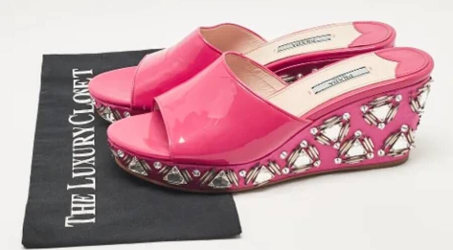 Prada Vintage Pre-owned Leather sandals Pink Dames