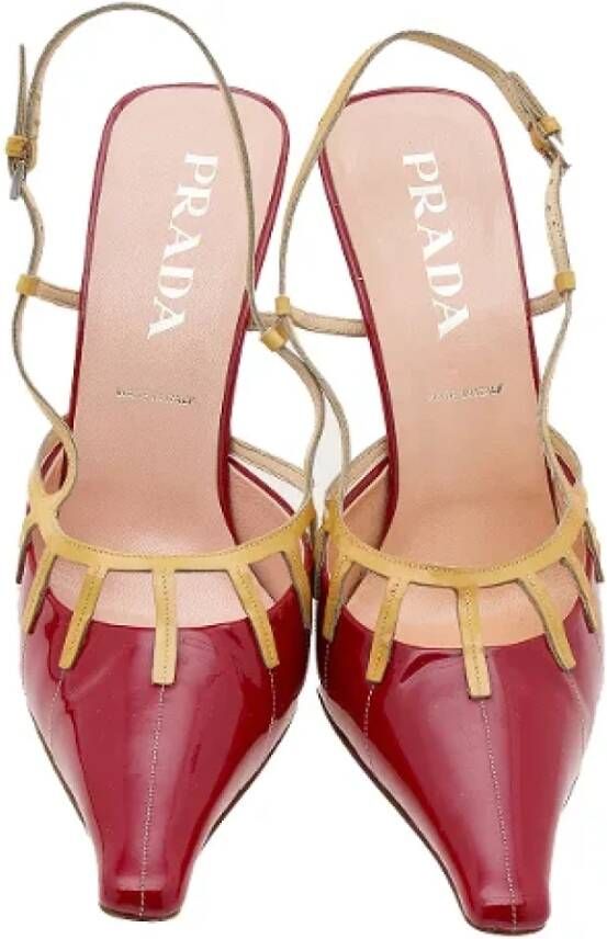 Prada Vintage Pre-owned Leather sandals Red Dames