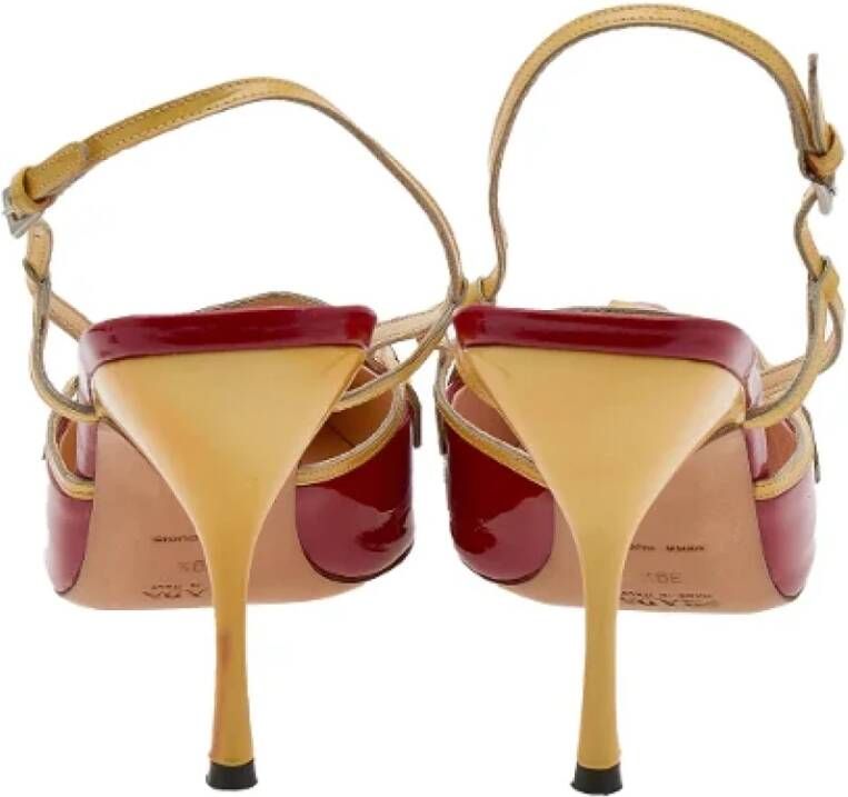 Prada Vintage Pre-owned Leather sandals Red Dames
