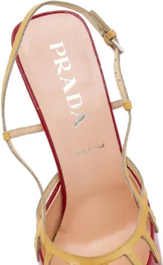 Prada Vintage Pre-owned Leather sandals Red Dames