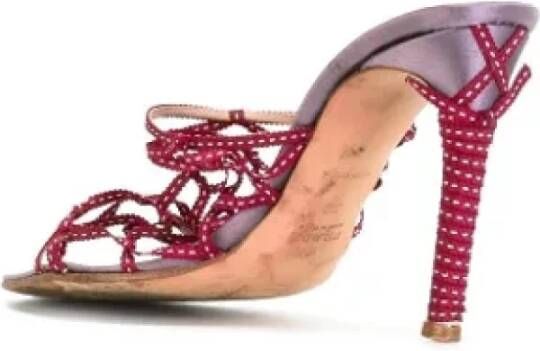 Prada Vintage Pre-owned Leather sandals Red Dames