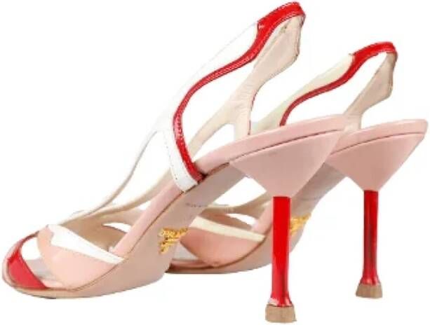 Prada Vintage Pre-owned Leather sandals Red Dames