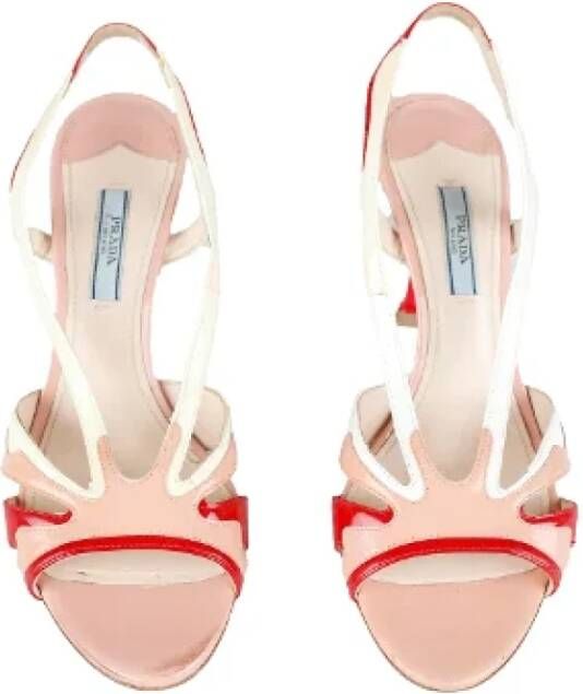 Prada Vintage Pre-owned Leather sandals Red Dames