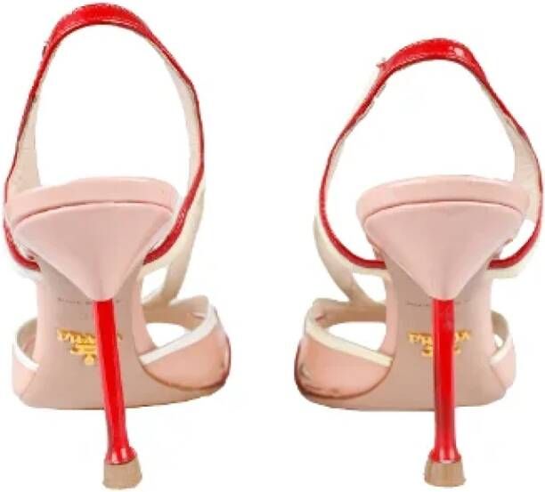 Prada Vintage Pre-owned Leather sandals Red Dames