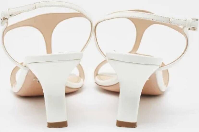 Prada Vintage Pre-owned Leather sandals White Dames