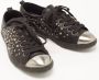 Prada Vintage Pre-owned Leather sneakers Black Dames - Thumbnail 4