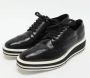 Prada Vintage Pre-owned Leather sneakers Black Dames - Thumbnail 2