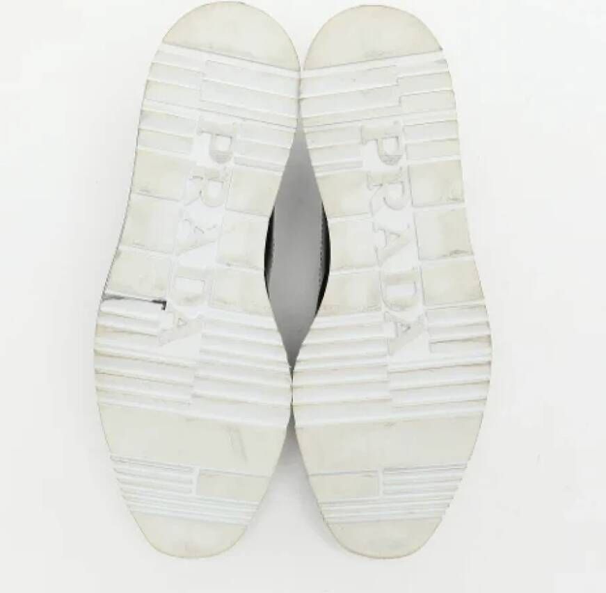 Prada Vintage Pre-owned Leather sneakers Black Dames