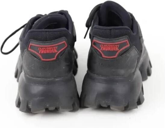 Prada Vintage Pre-owned Leather sneakers Black Dames