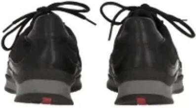 Prada Vintage Pre-owned Leather sneakers Black Dames