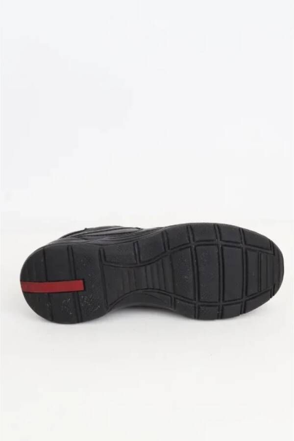Prada Vintage Pre-owned Leather sneakers Black Dames