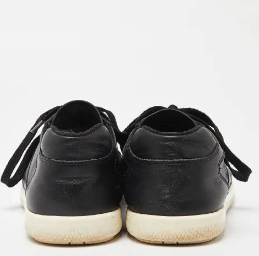 Prada Vintage Pre-owned Leather sneakers Black Heren