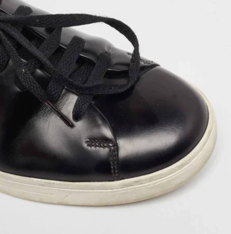 Prada Vintage Pre-owned Leather sneakers Black Heren