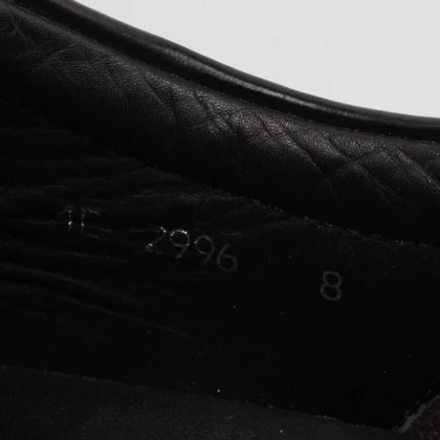 Prada Vintage Pre-owned Leather sneakers Black Heren