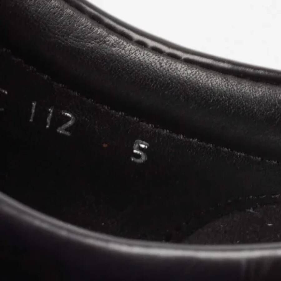 Prada Vintage Pre-owned Leather sneakers Black Heren