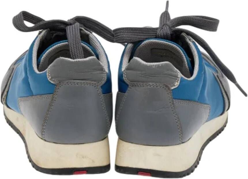 Prada Vintage Pre-owned Leather sneakers Blue Dames