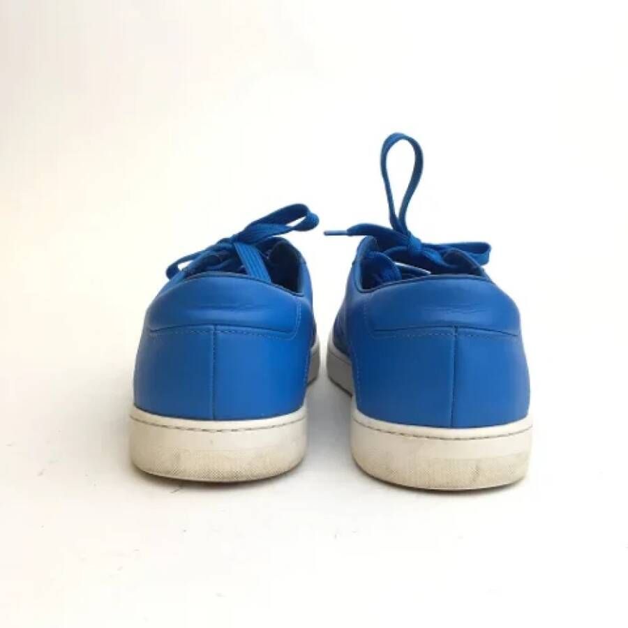 Prada Vintage Pre-owned Leather sneakers Blue Dames