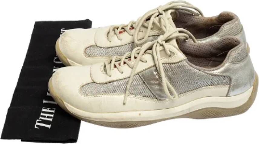 Prada Vintage Pre-owned Leather sneakers Multicolor Dames