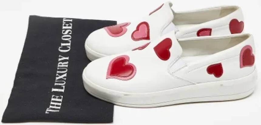 Prada Vintage Pre-owned Leather sneakers White Dames