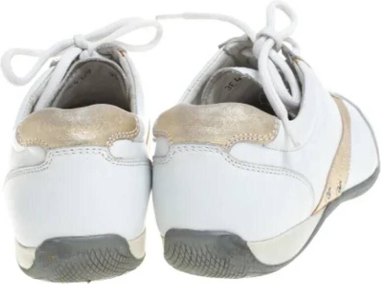 Prada Vintage Pre-owned Leather sneakers White Dames