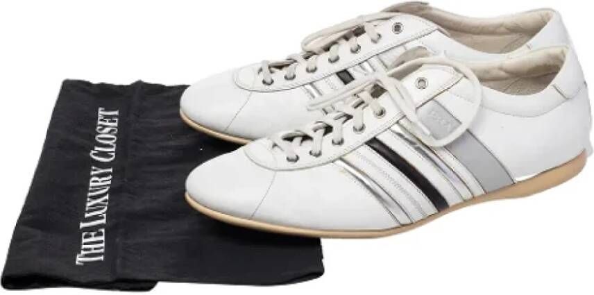 Prada Vintage Pre-owned Leather sneakers White Dames