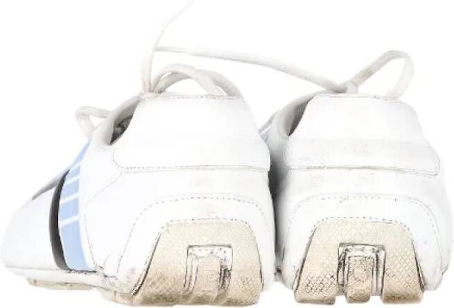 Prada Vintage Pre-owned Leather sneakers White Heren