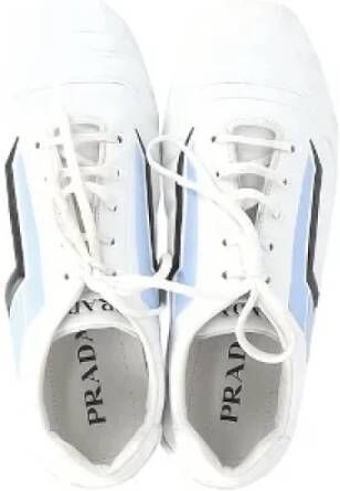 Prada Vintage Pre-owned Leather sneakers White Heren