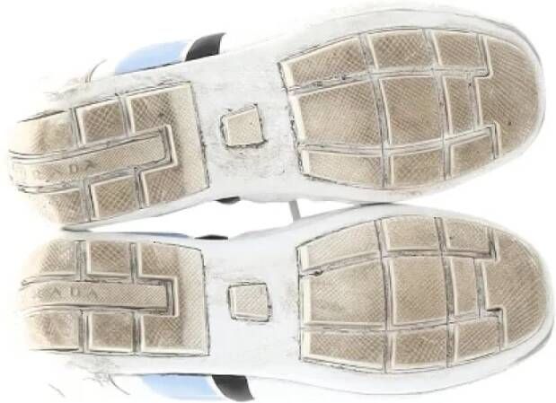 Prada Vintage Pre-owned Leather sneakers White Heren