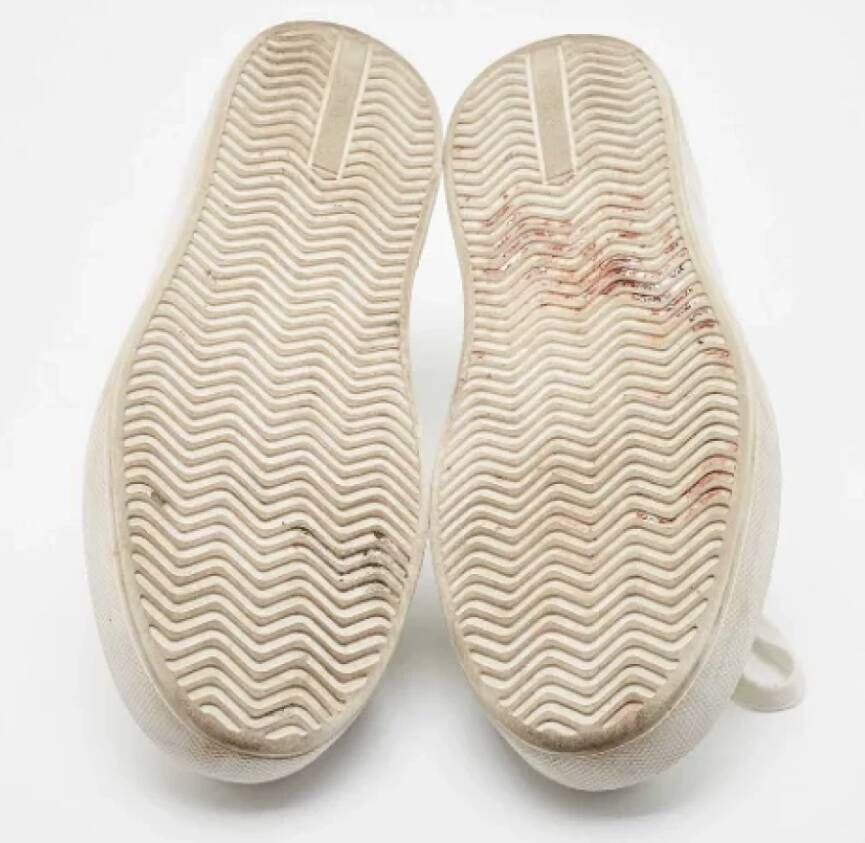 Prada Vintage Pre-owned Leather sneakers White Heren