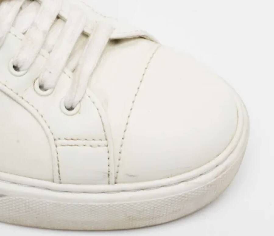 Prada Vintage Pre-owned Leather sneakers White Heren