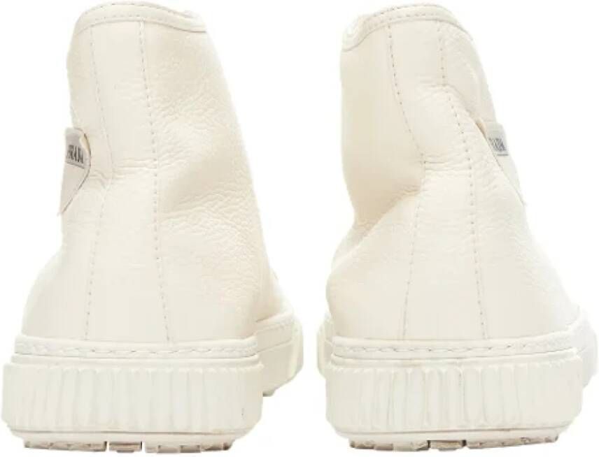 Prada Vintage Pre-owned Leather sneakers White Heren