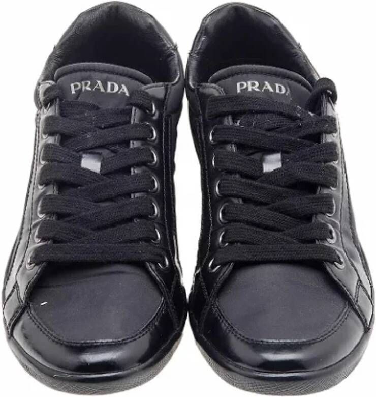 Prada Vintage Pre-owned Nylon sneakers Black Dames