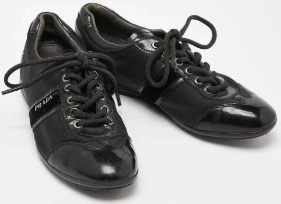 Prada Vintage Pre-owned Nylon sneakers Black Dames