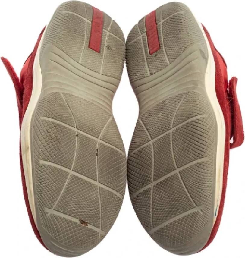 Prada Vintage Pre-owned Nylon sneakers Red Dames