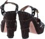 Prada Vintage Pre-owned Raffia sandals Black Dames - Thumbnail 4
