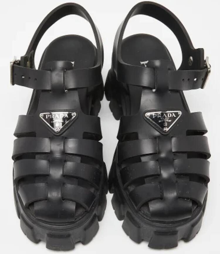 Prada Vintage Pre-owned Rubber sandals Black Dames