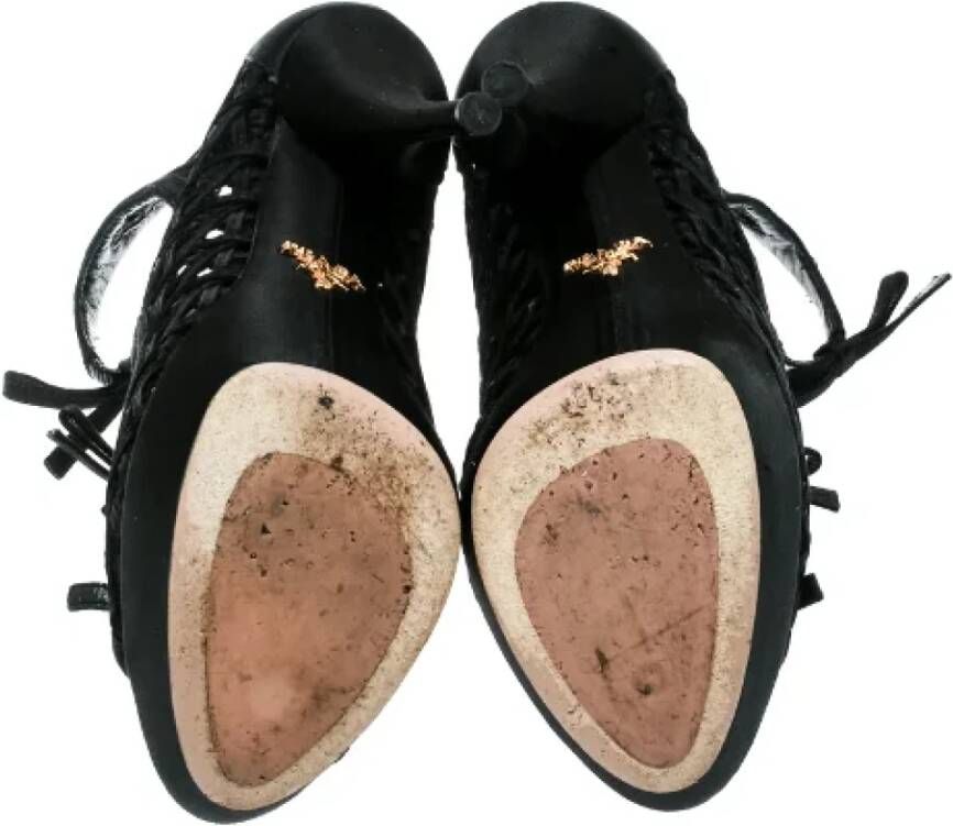 Prada Vintage Pre-owned Satin boots Black Dames